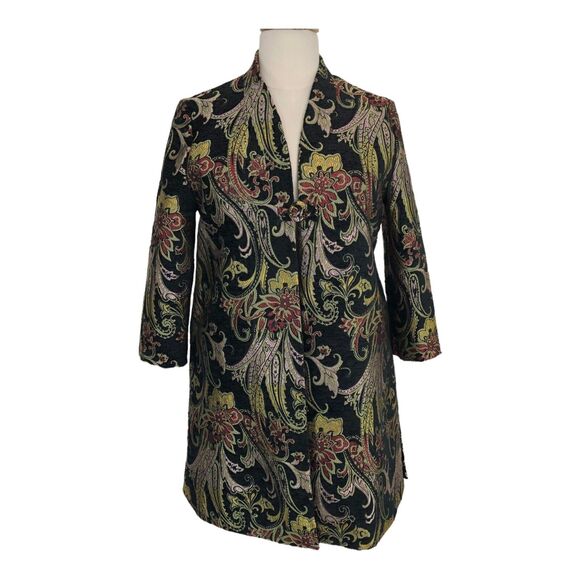 Vicky and Lucas Tapestry Duster Jacket Blazer One-Button Size 2X NWT - Picture 1 of 12